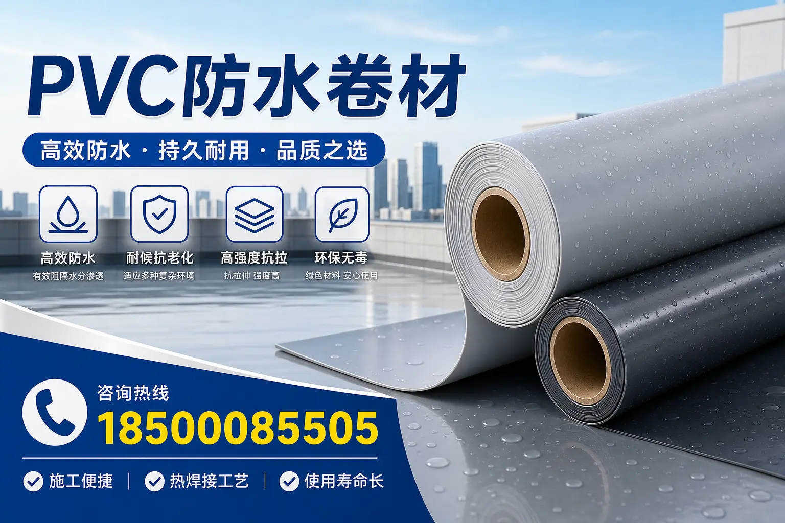 PVC防水卷材施工过程详解，确保在可克达拉顺利完成项目