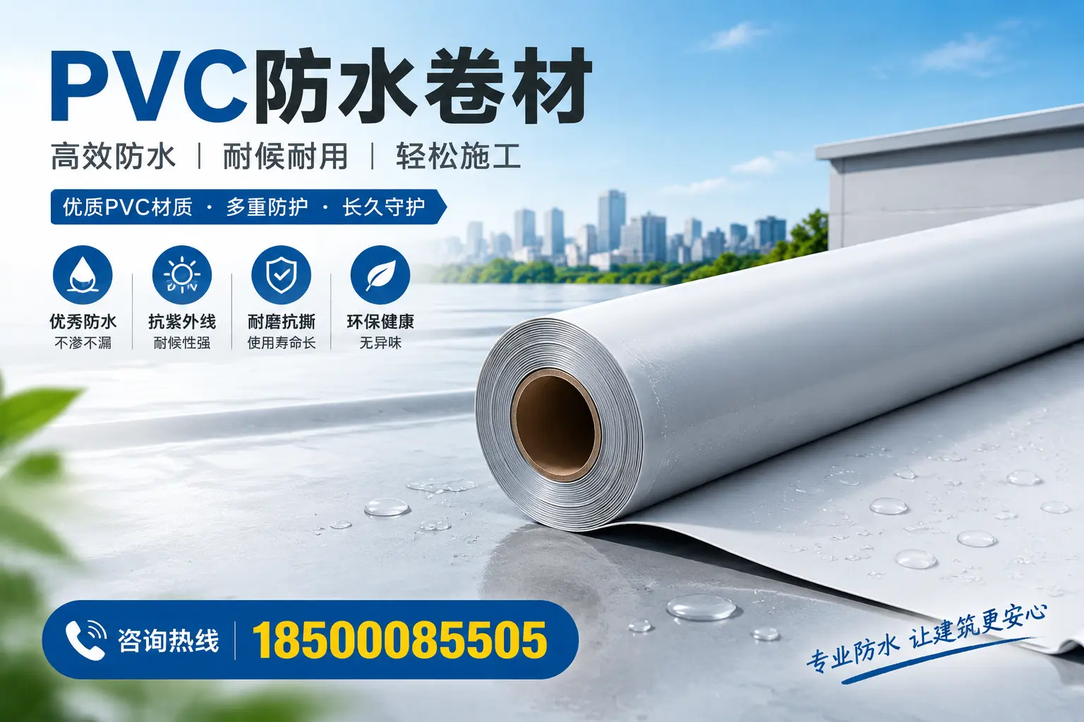 选择PVC防水卷材时需关注的技术参数，可克达拉指南